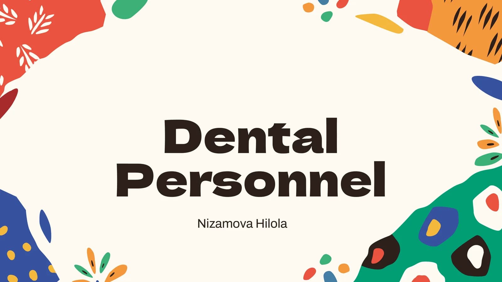 Dental Personnel