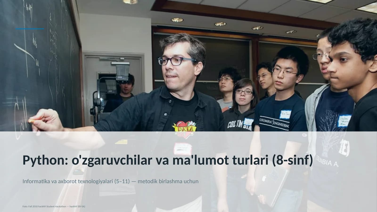 Python: o'zgaruvchilar va ma'lumot turlari (8-sinf)