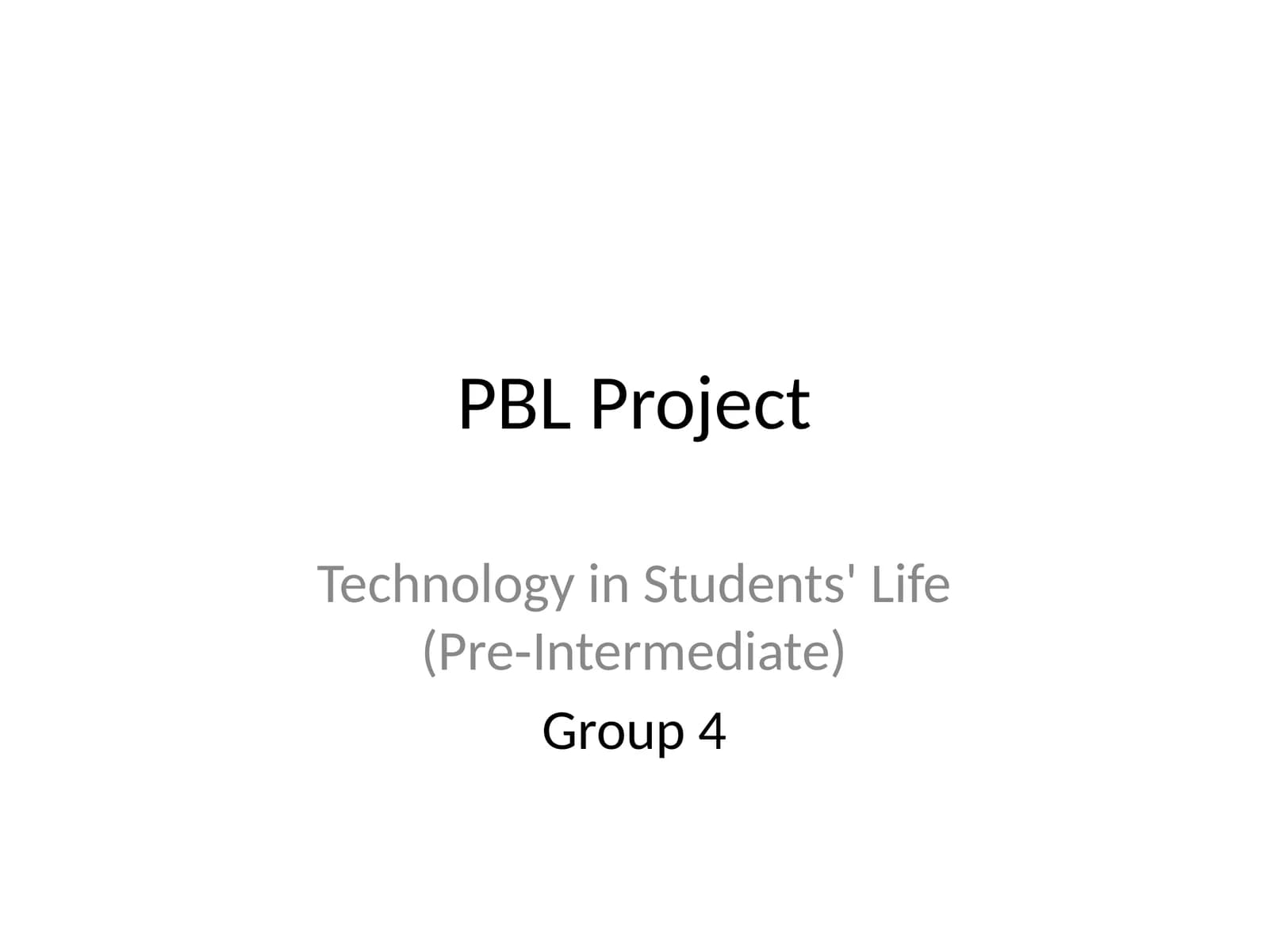 Technology in Students' Life (Pre‑Intermediate)