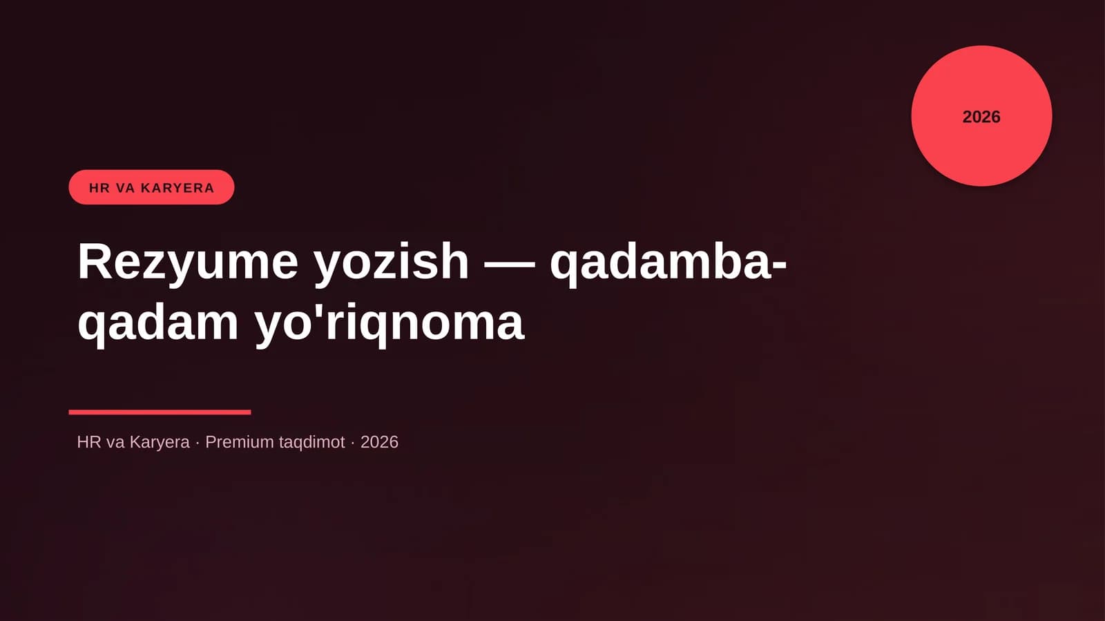 Rezyume yozish — qadamba-qadam yo'riqnoma
