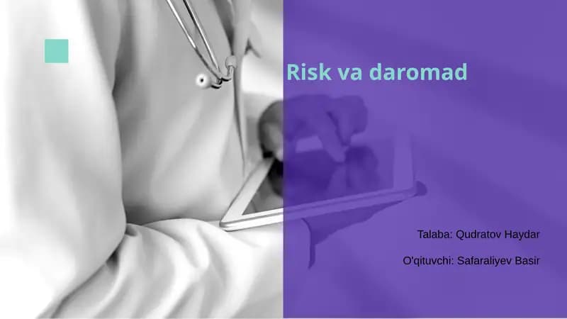 Risk va daromad