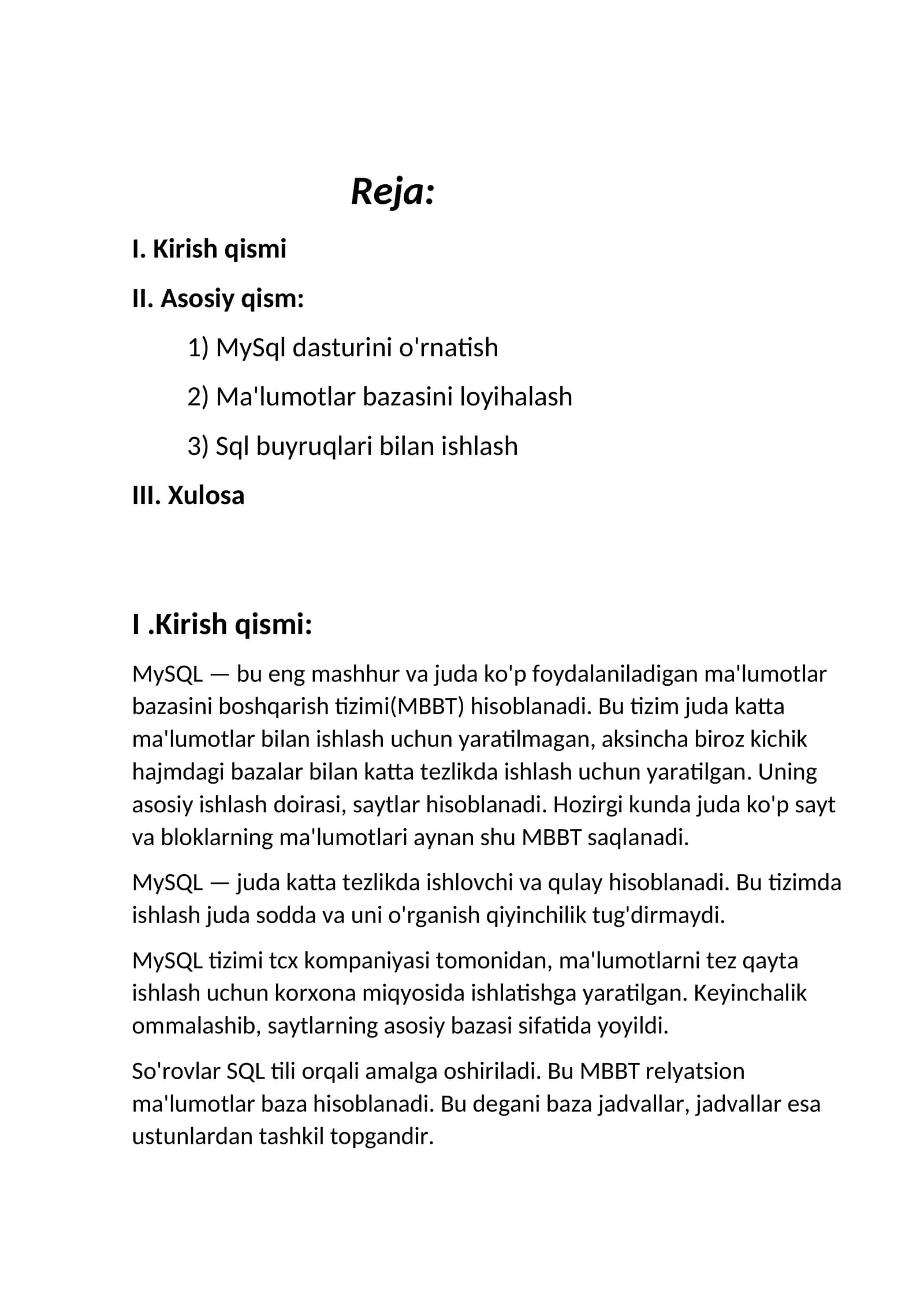 MySQL