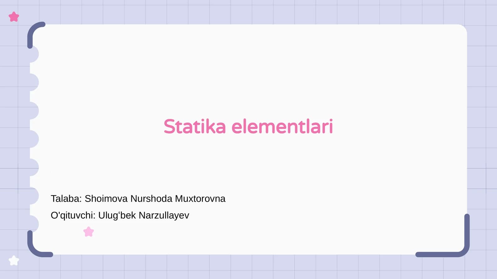 Statika elementlari