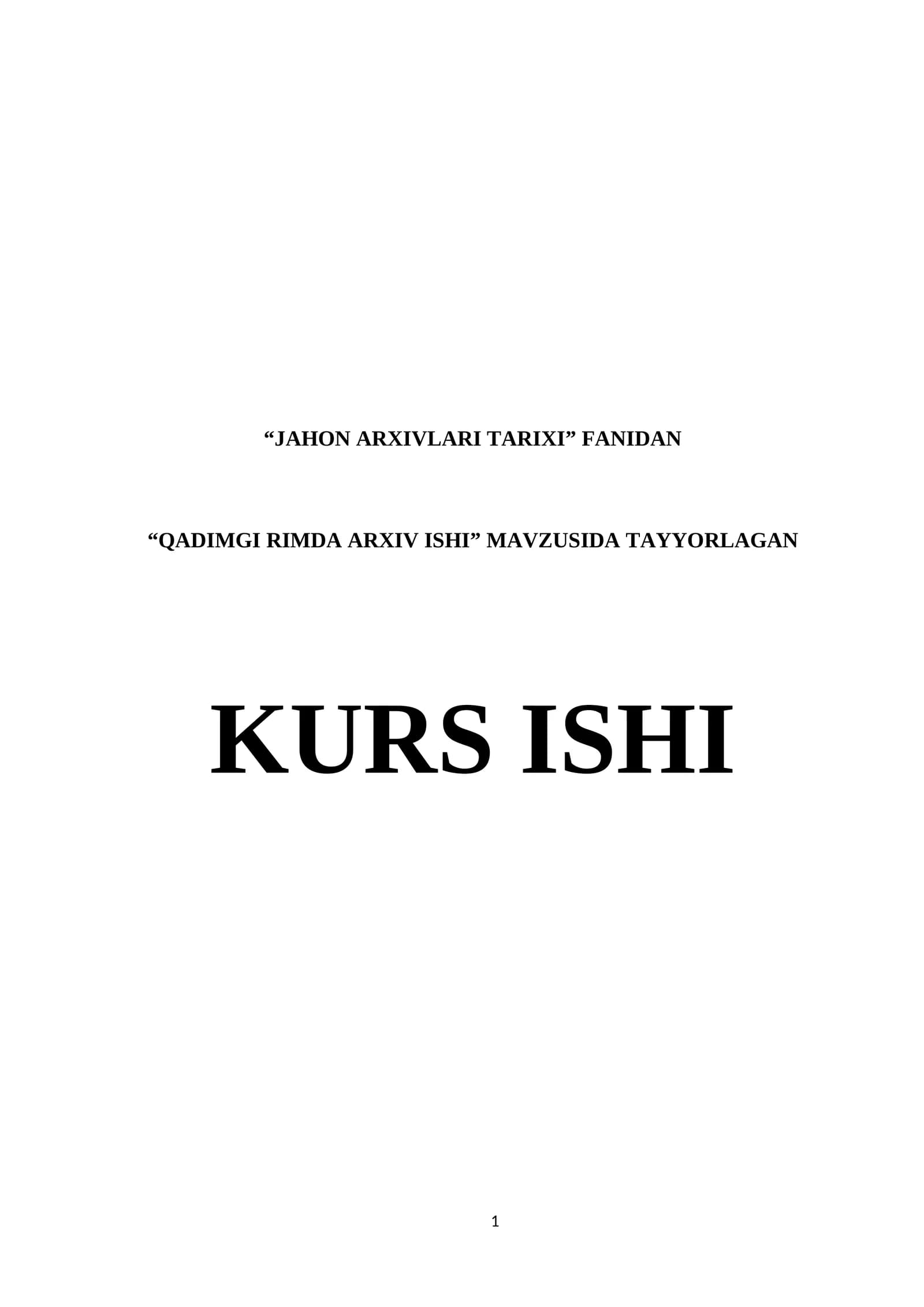 KADIMGI RIMDA ARXIV ISHI
