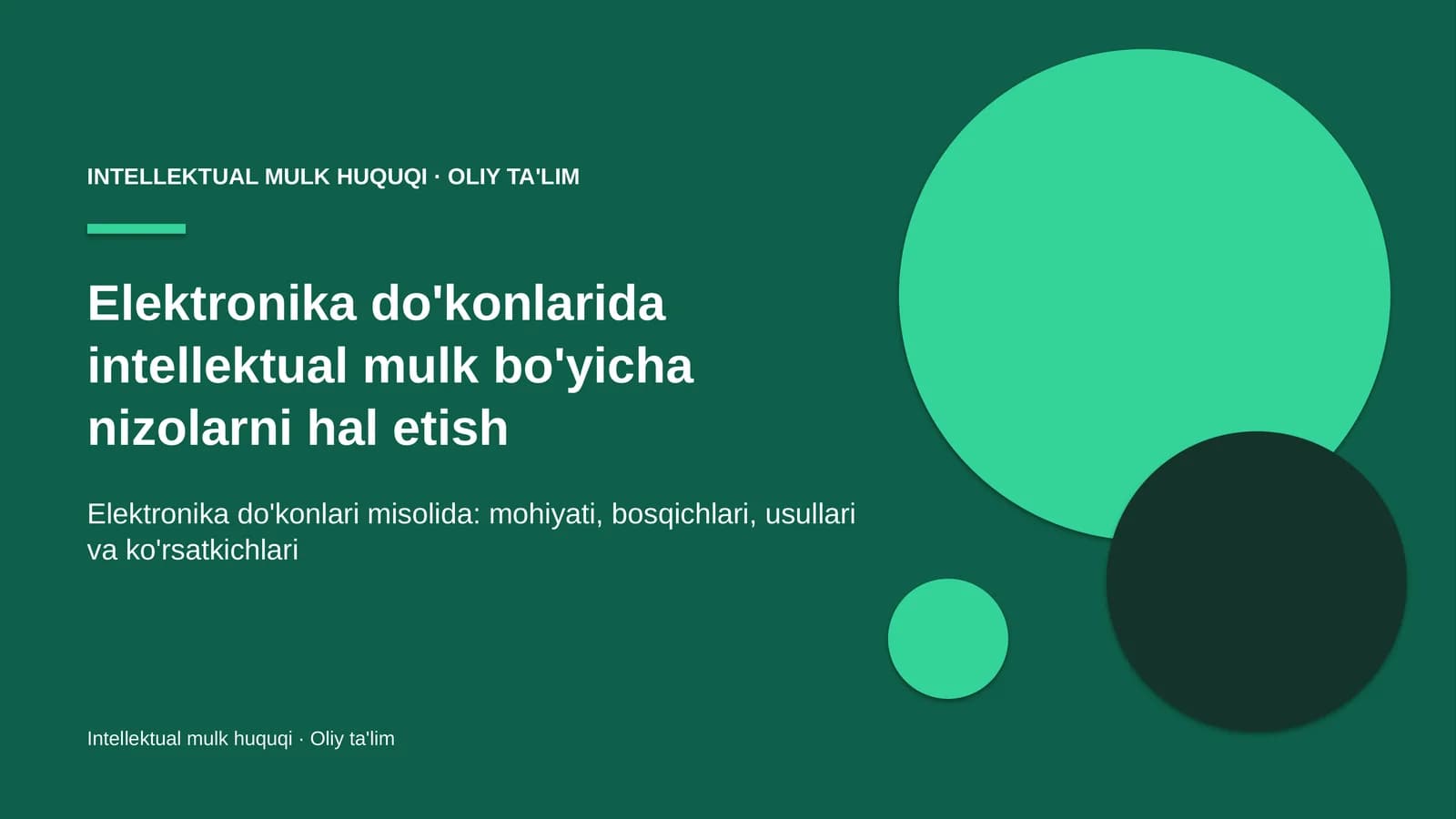 Elektronika do'konlarida intellektual mulk bo'yicha nizolarni hal etish