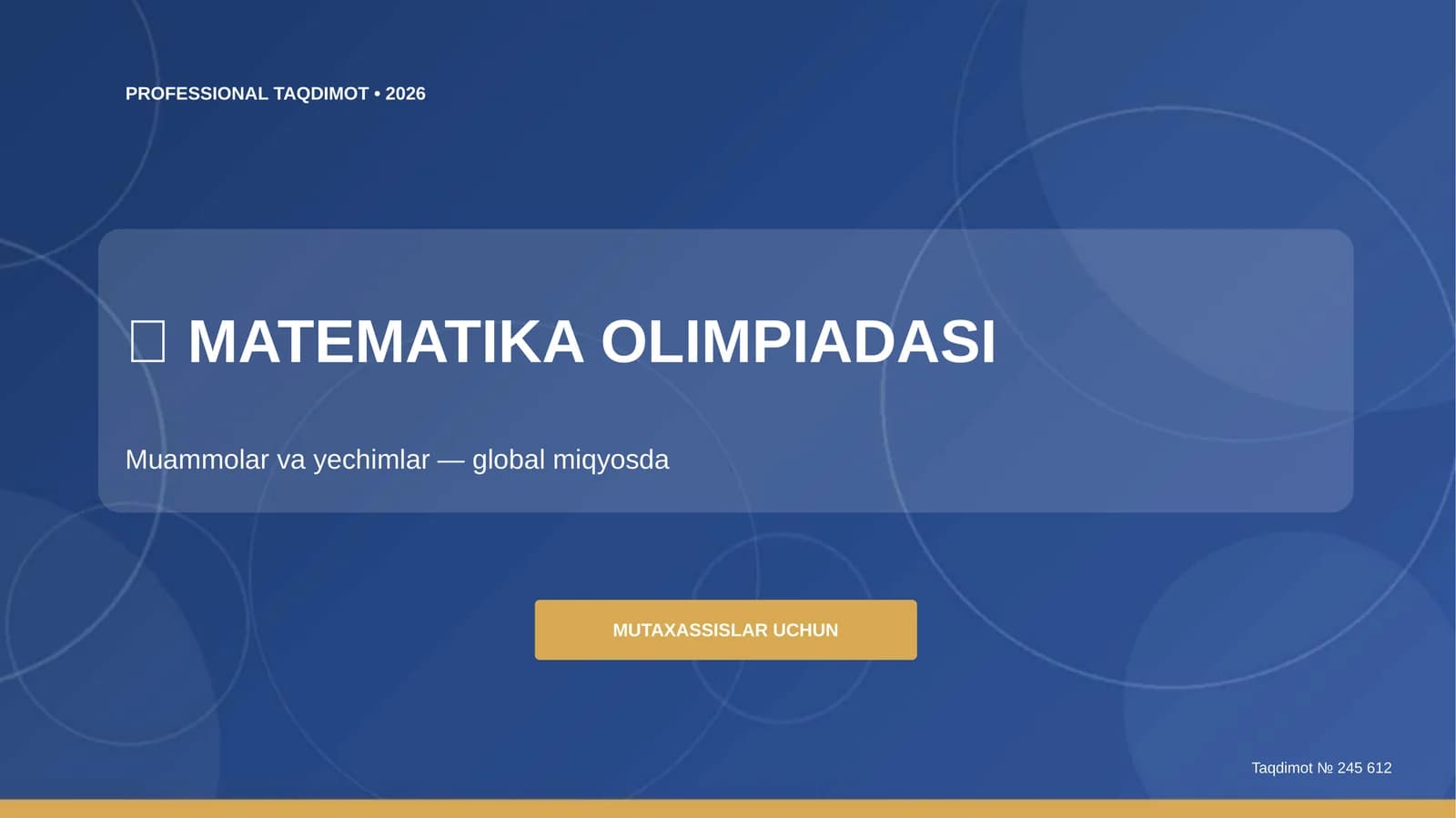 Matematika Olimpiadasi: Muammolar va yechimlar