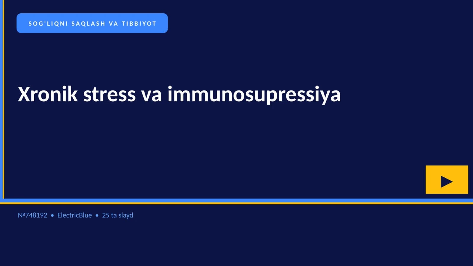 Xronik stress va immunosupressiya