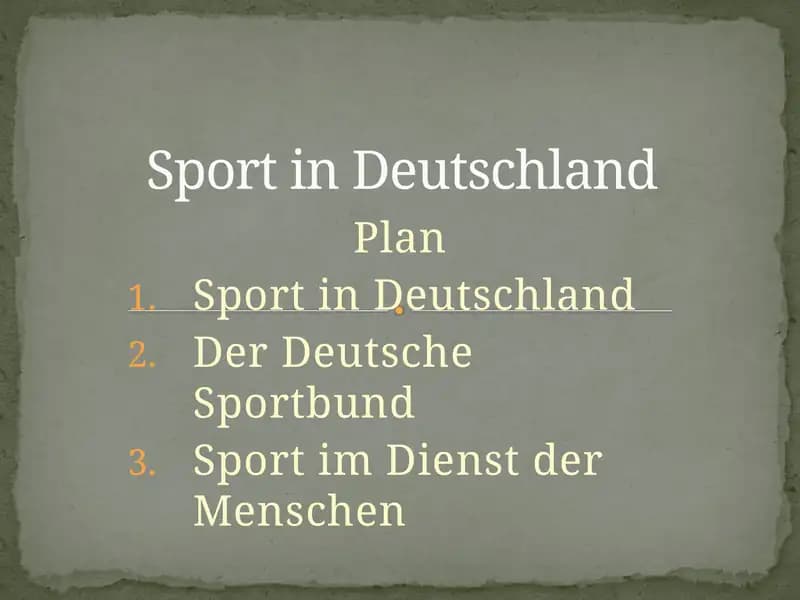 Sport in Deutschland