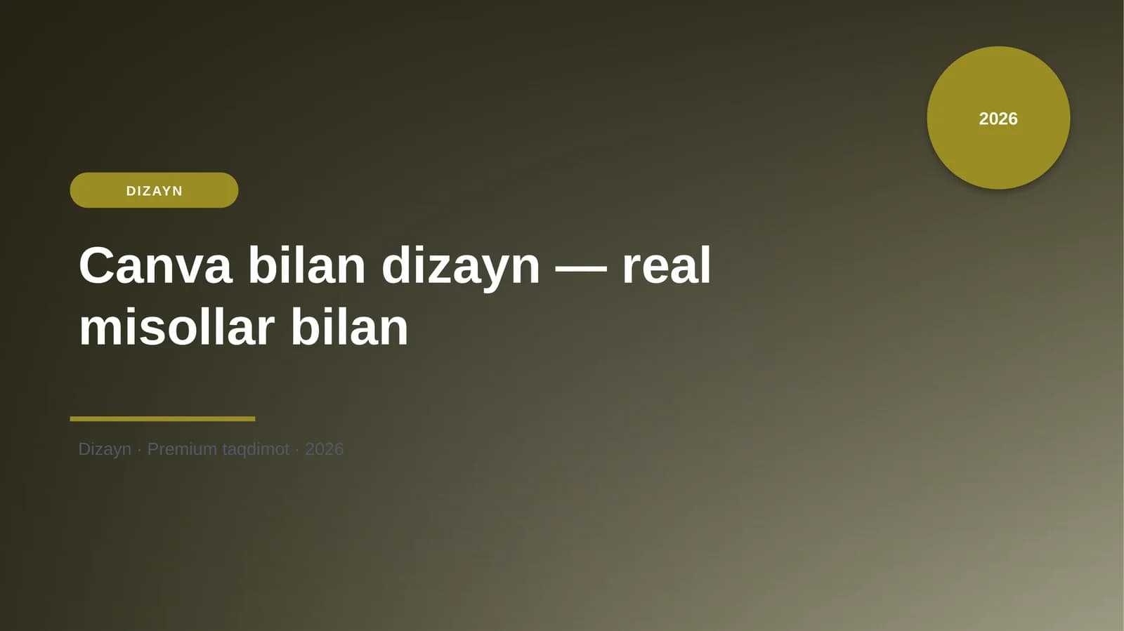 Canva bilan dizayn — real misollar bilan