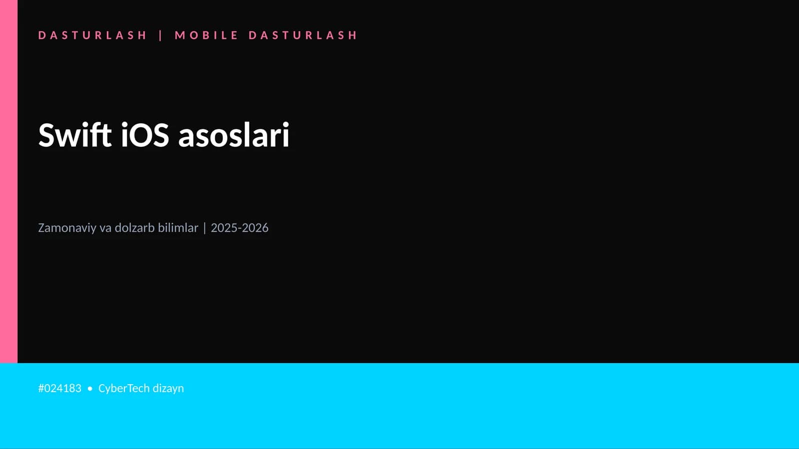 Swift iOS asoslari