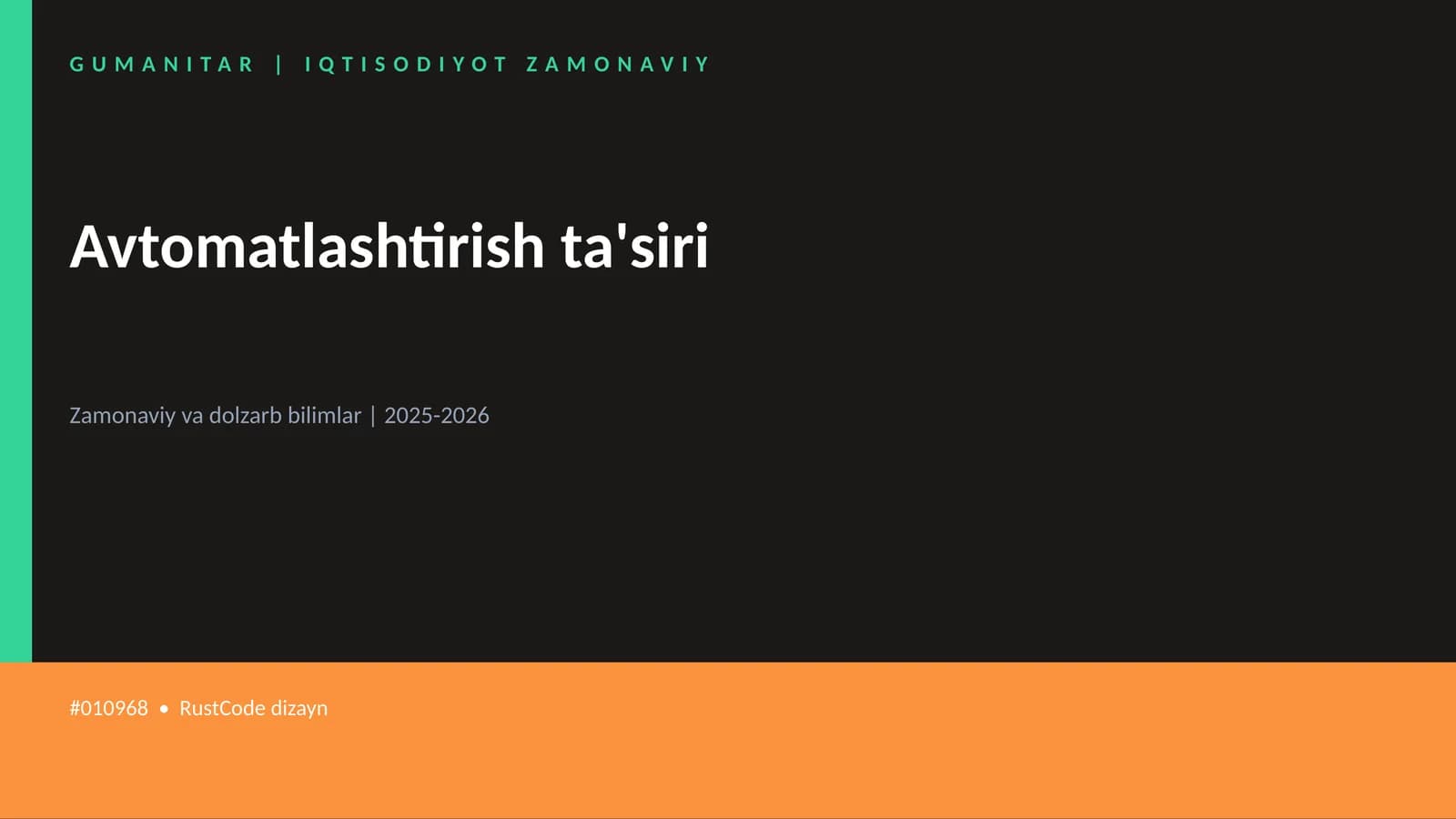 Avtomatlashtirish ta'siri