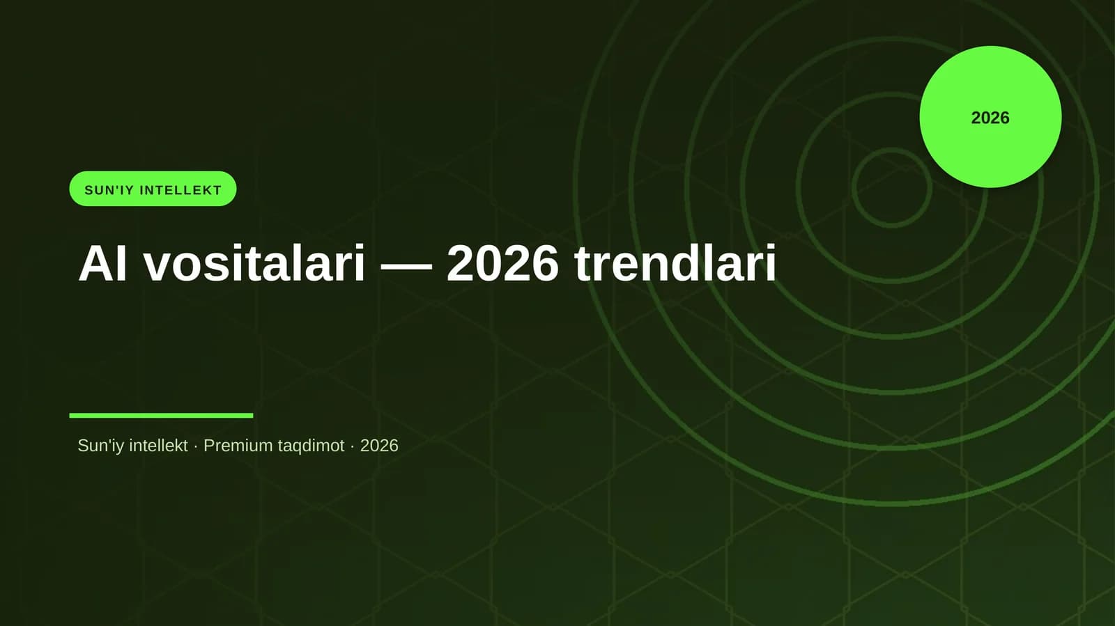 AI vositalari — 2026 trendlari