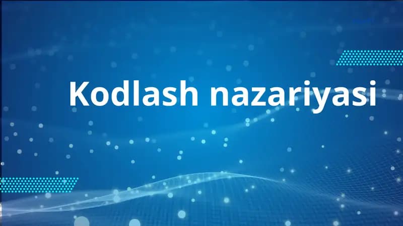 Kodlash nazariyasi