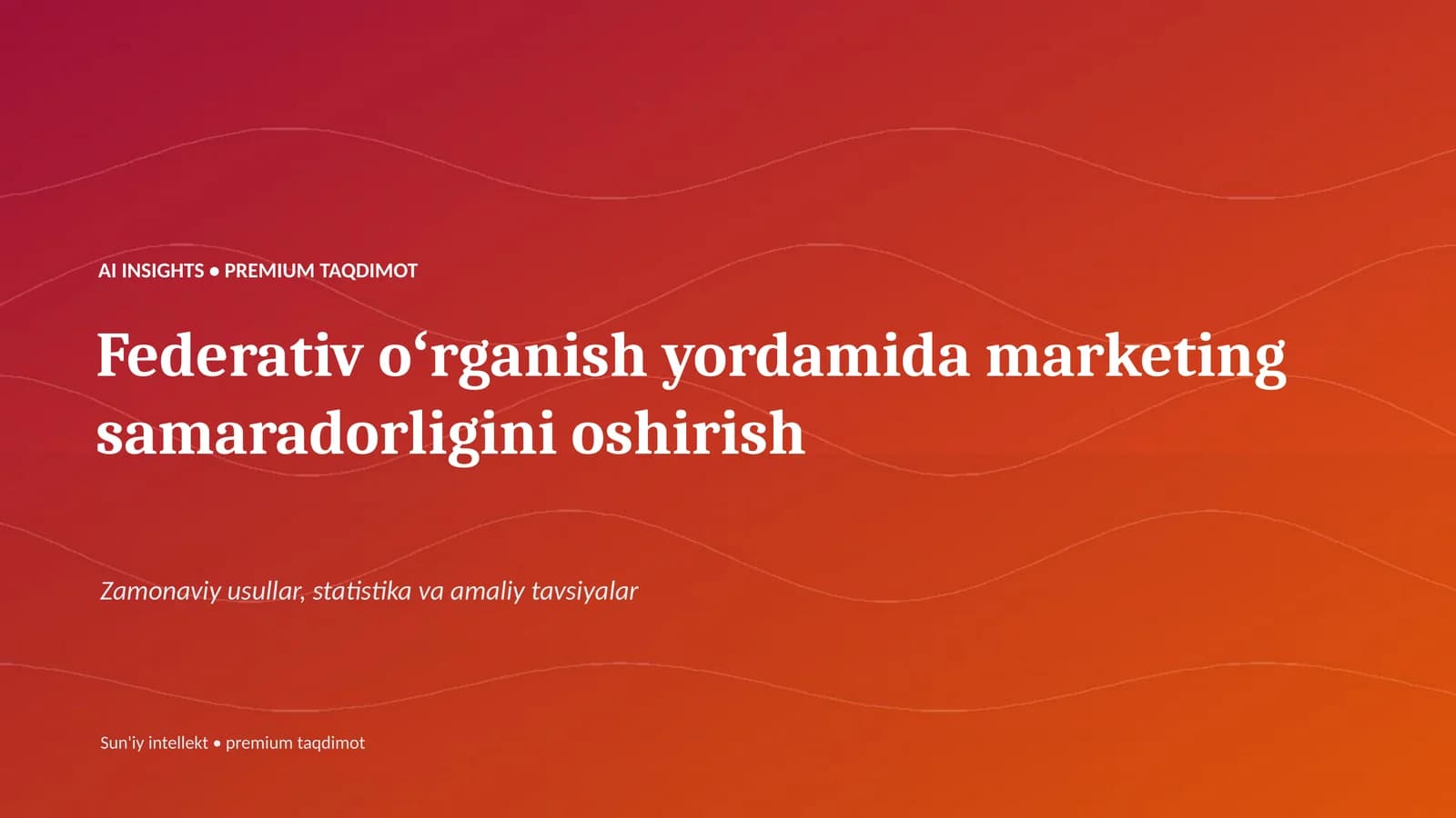 AI INSIGHTS • PREMIUM TAQDIMOT