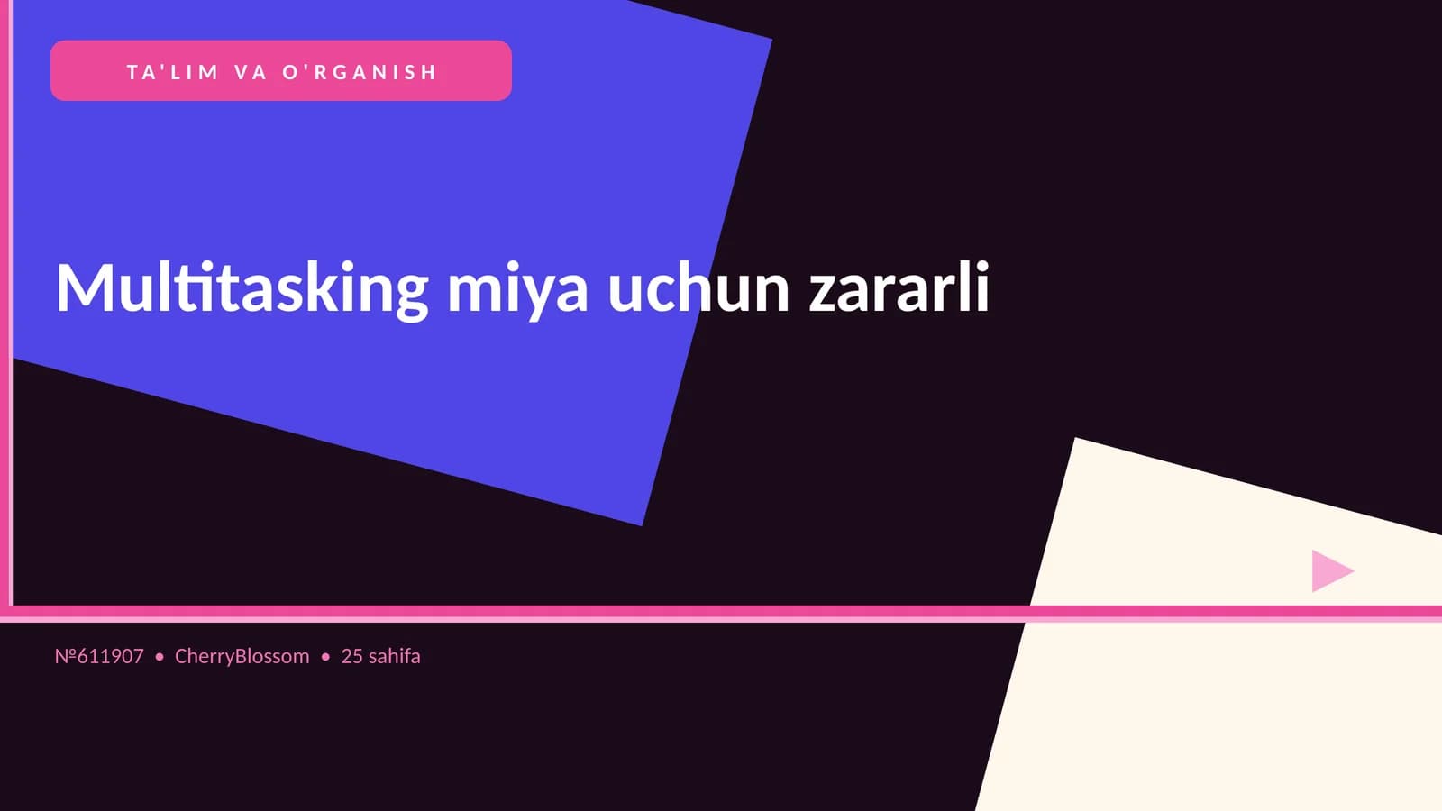 Multitasking miya uchun zararli