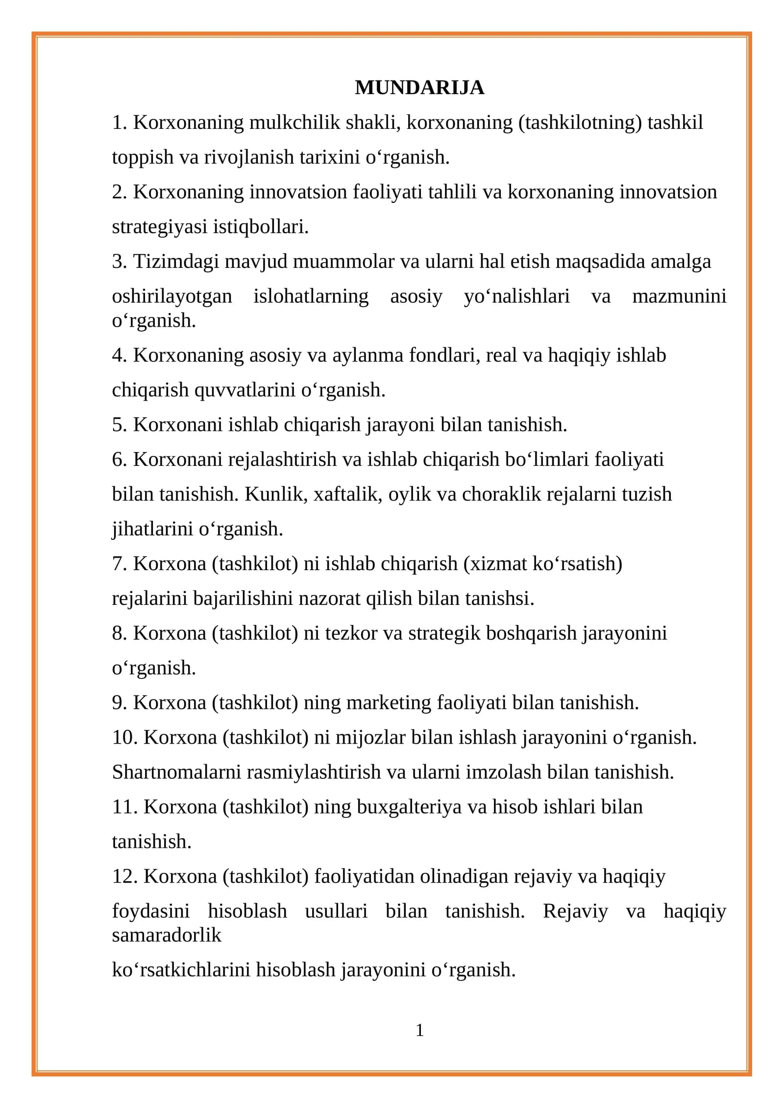 amaliyot hisoboti
