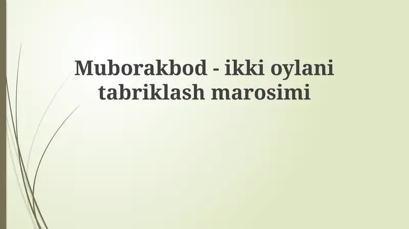 Muborakbod-ikkioylanitabriklashmarosimi