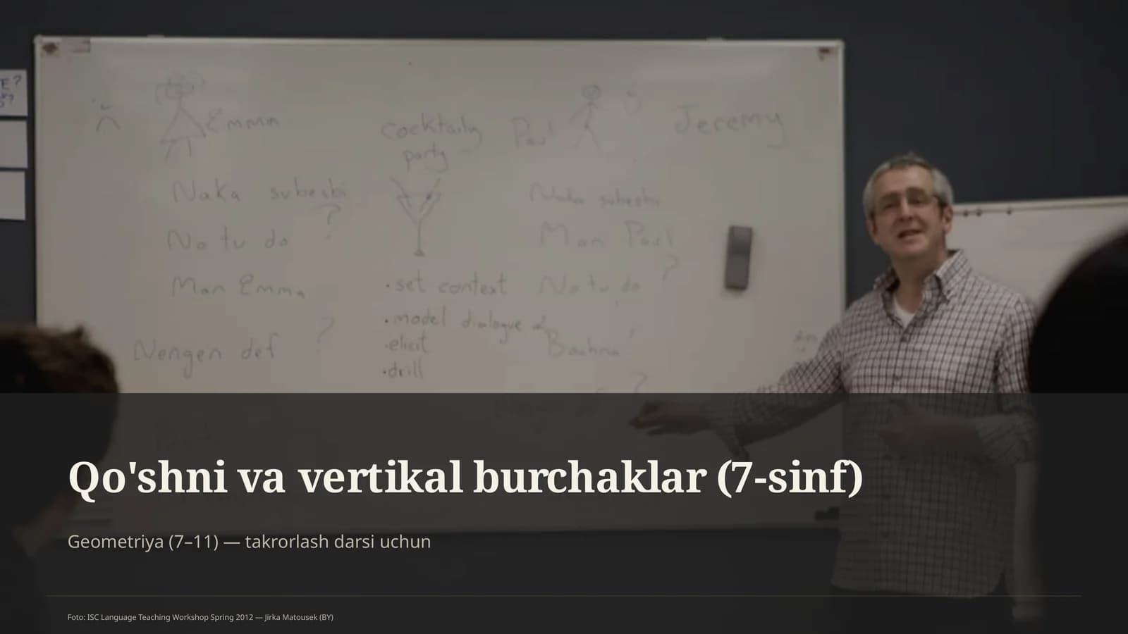 Qo'shni va vertikal burchaklar (7-sinf)