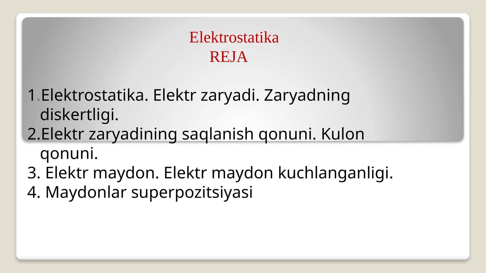 Elektrostatika
