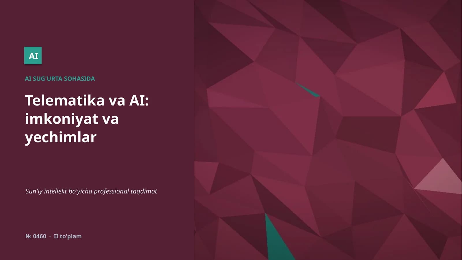 Telematika va AI: imkoniyat va yechimlar