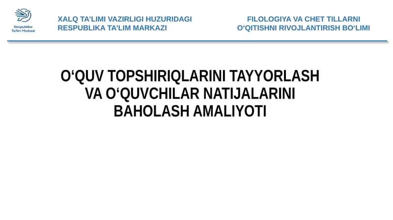 O‘QITISH METODLARI