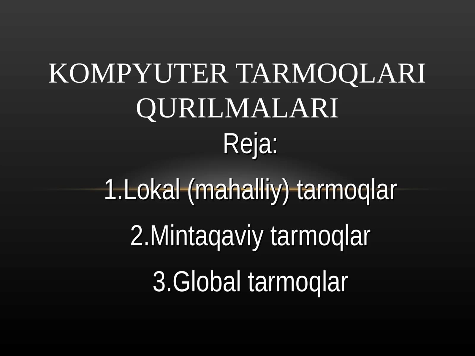 KOMPYUTER TARMOQLARI QURILMALARI