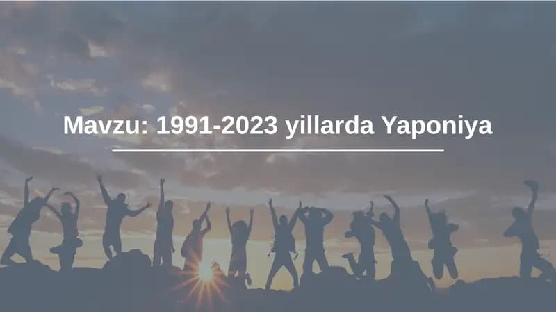 1991-2023 yillarda Yaponiya