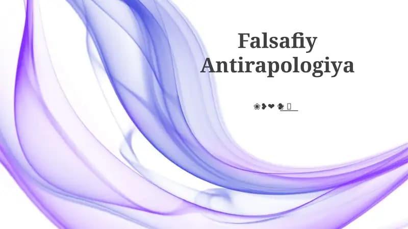 Falsafiy Antirapologiya