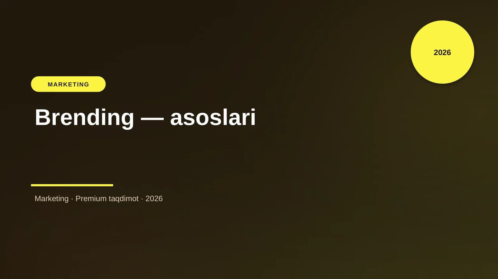 Brending — asoslari