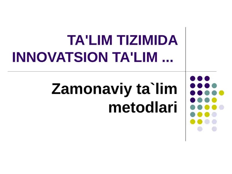 Masofaviy ta'lim berish uslub
