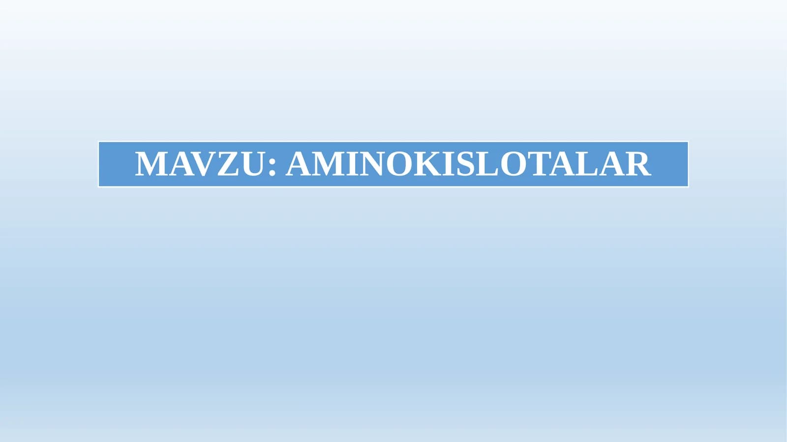 AMINOKISLOTALAR