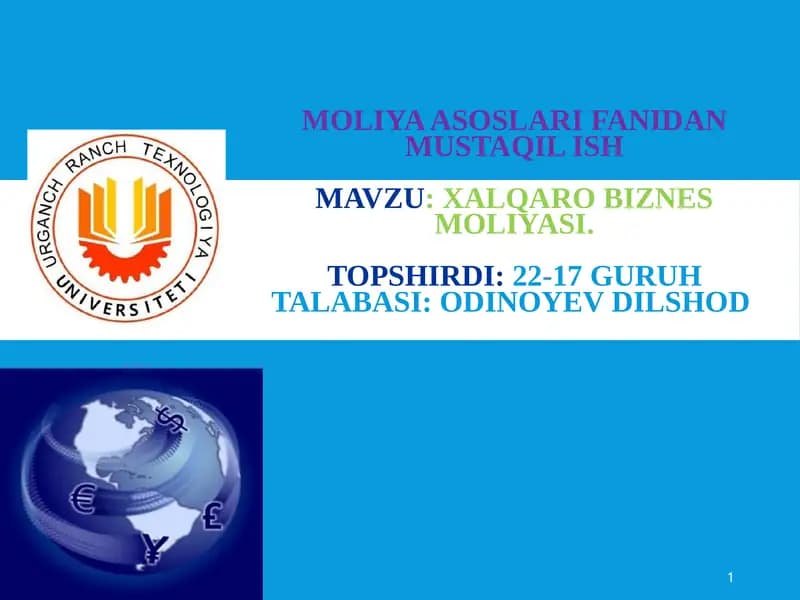 Xalqaro Biznes Moliyasi
