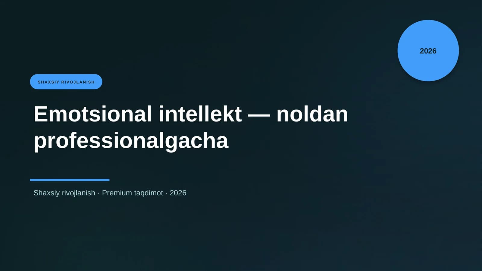 Emotsional intellekt — noldan professionalgacha