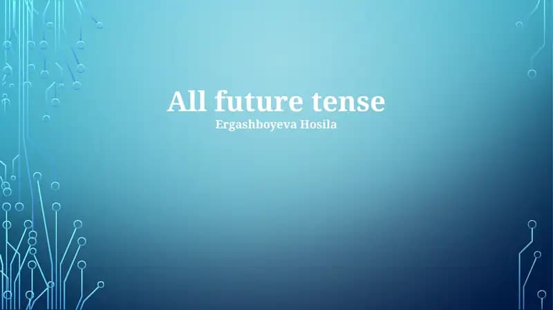All future tense