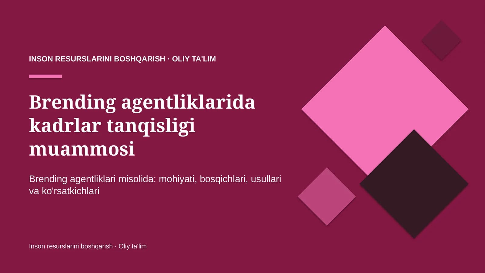 Kadrlar tanqisligi muammosi