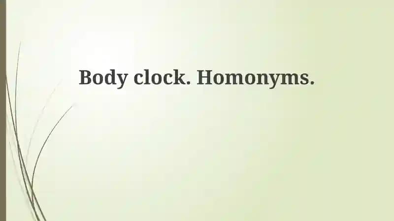 Understanding Your Body Clock
