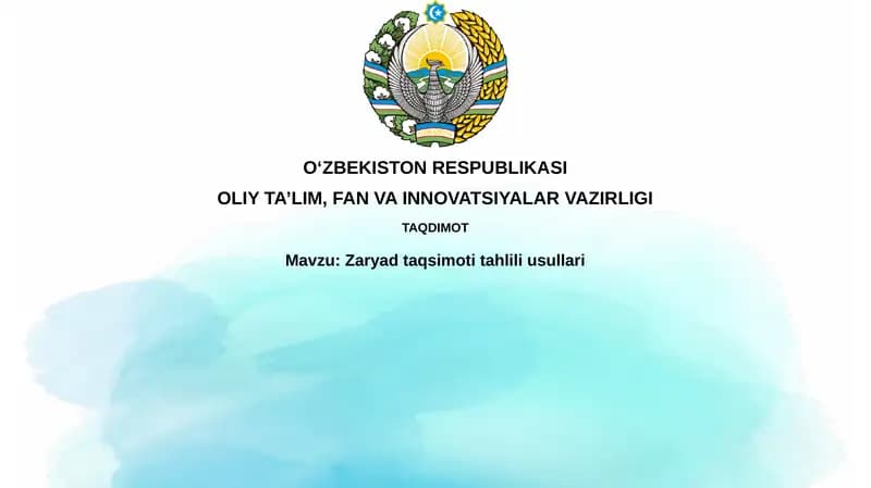 Zaryad taqsimoti tahlili usullari