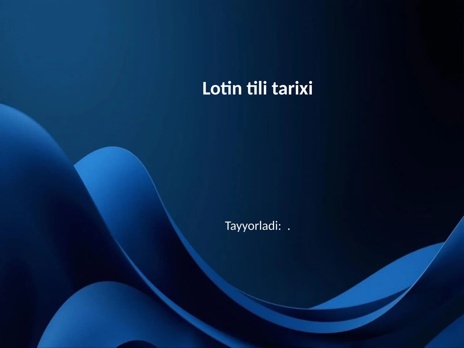Lotin tili tarixi