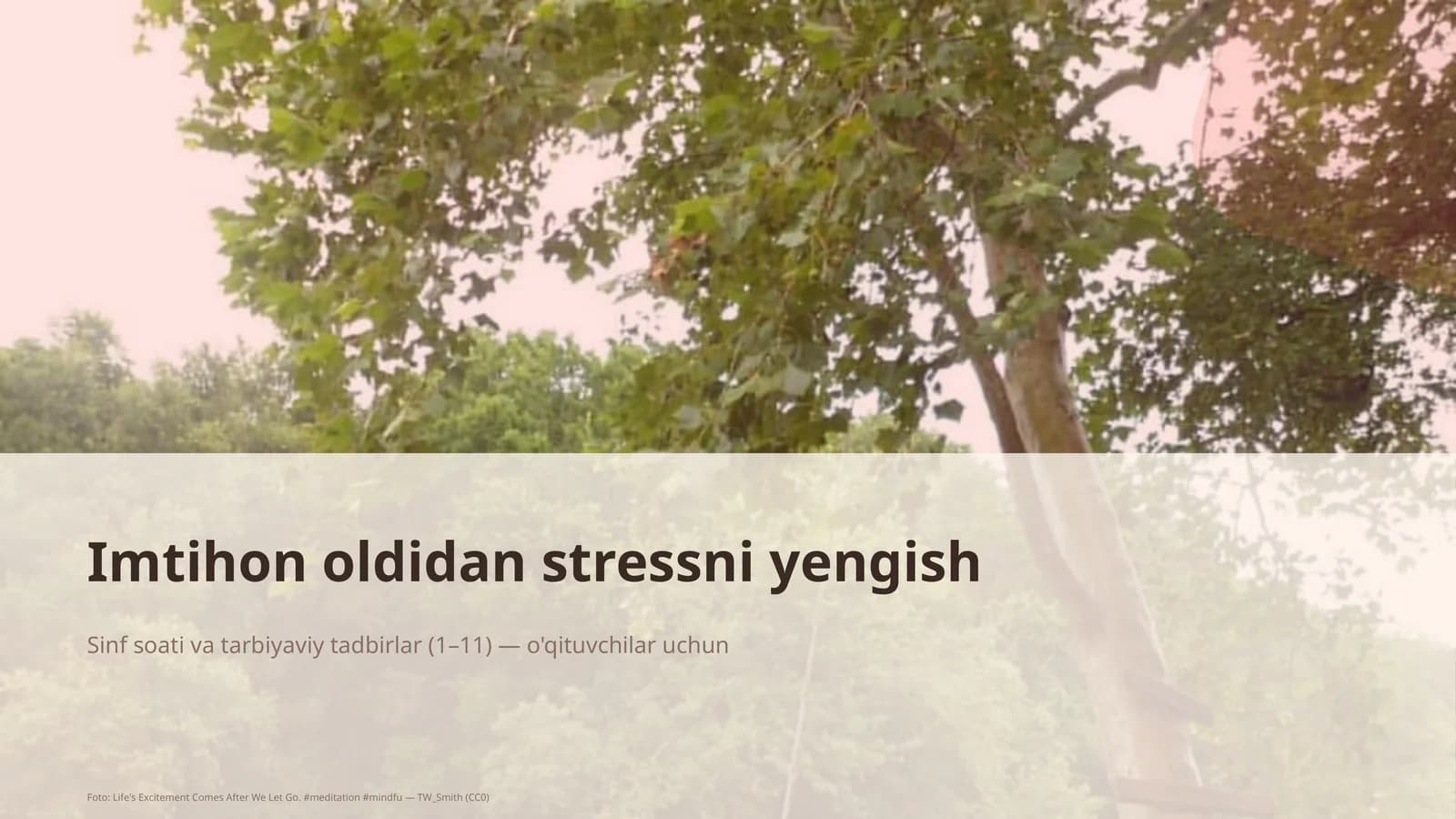 Imtihon oldidan stressni yengish