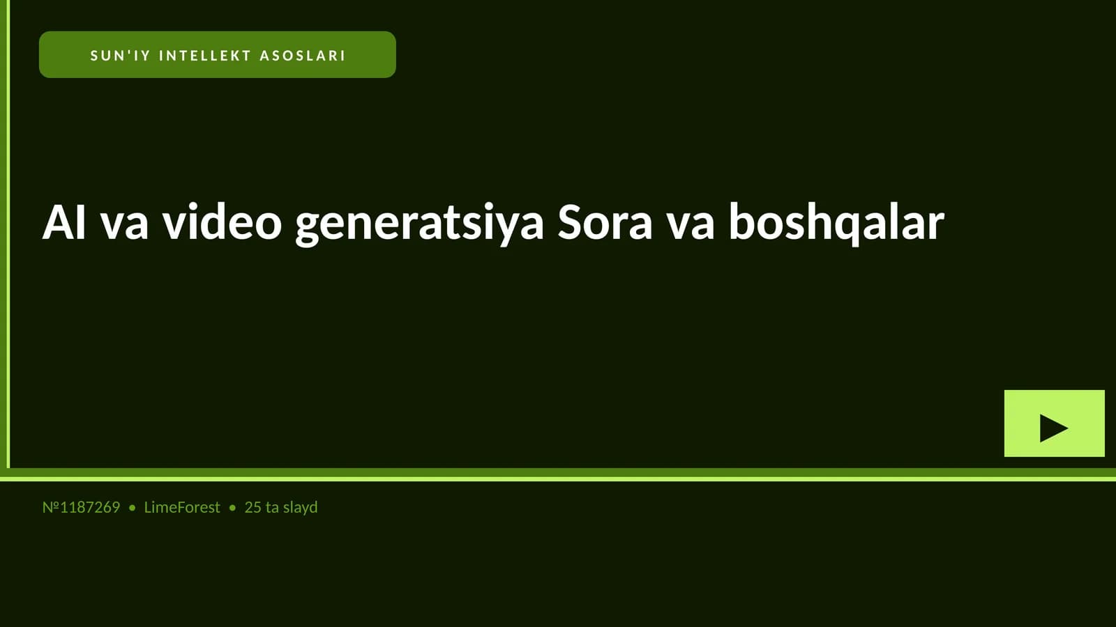 SUN'IY INTELLEKT ASOSLARI