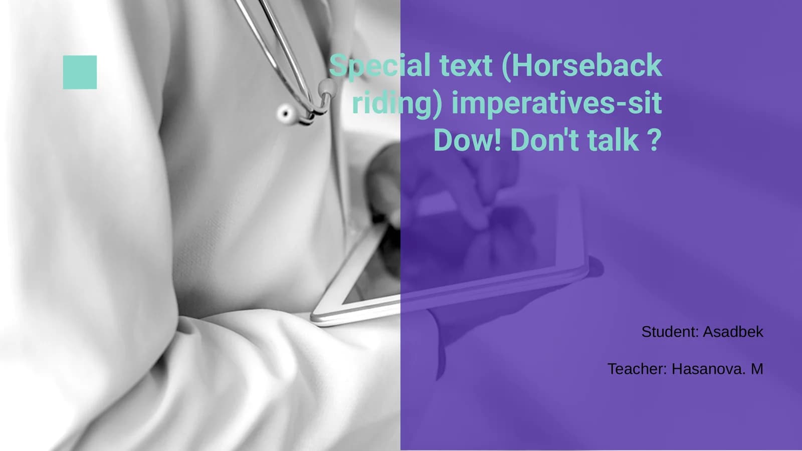 Horseback Riding: Basic Imperatives