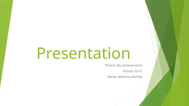 My achievements