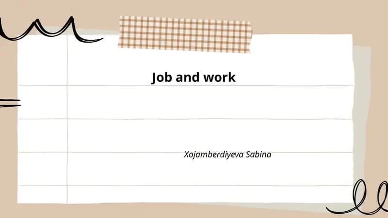 Job and Work Tips