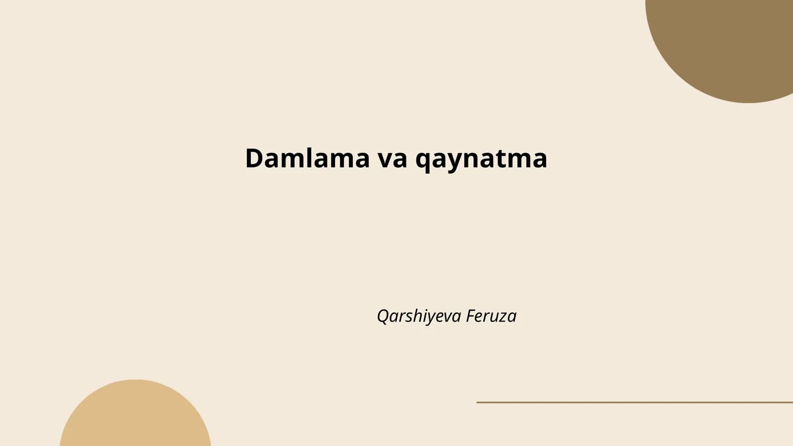 Damlama va qaynatma
