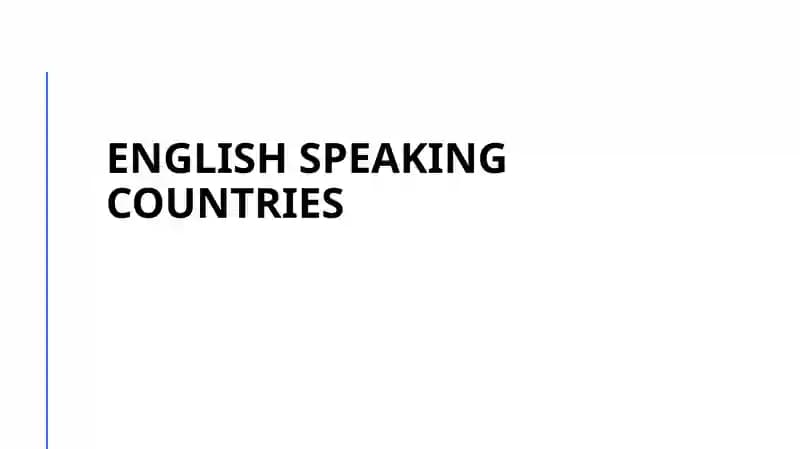 English Speaking Countries