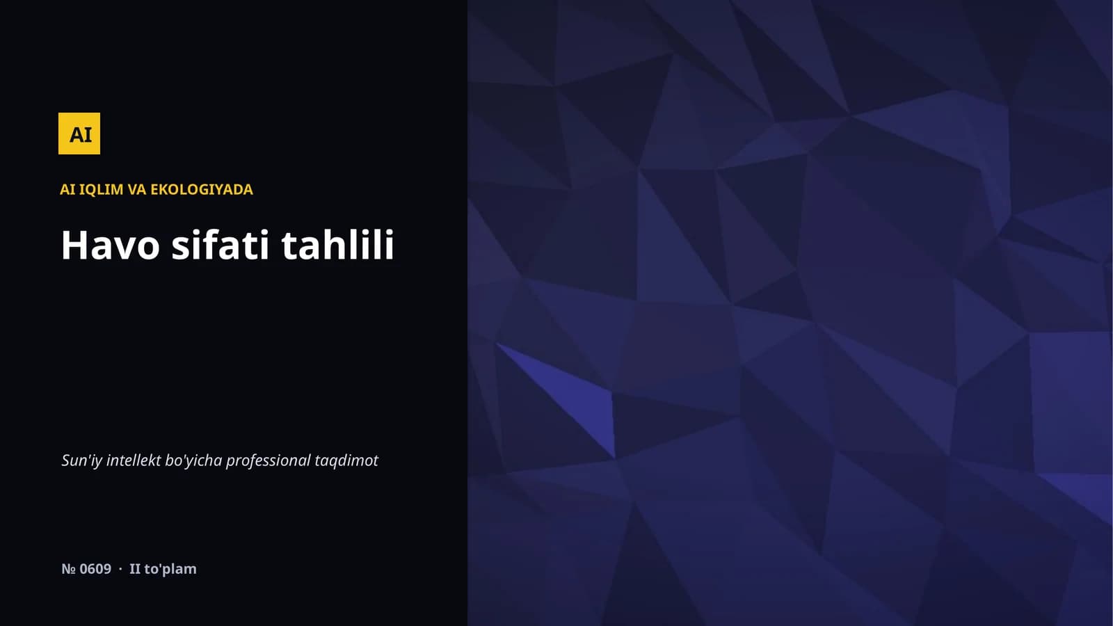 Iqlim va ekologiyada AI