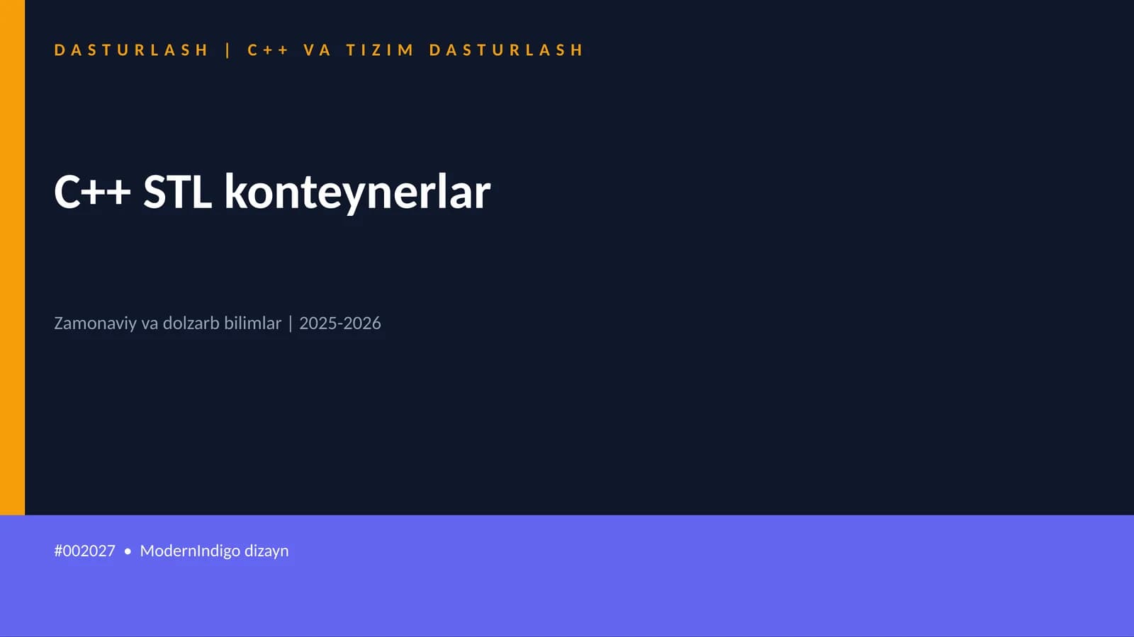 C++ STL konteynerlar