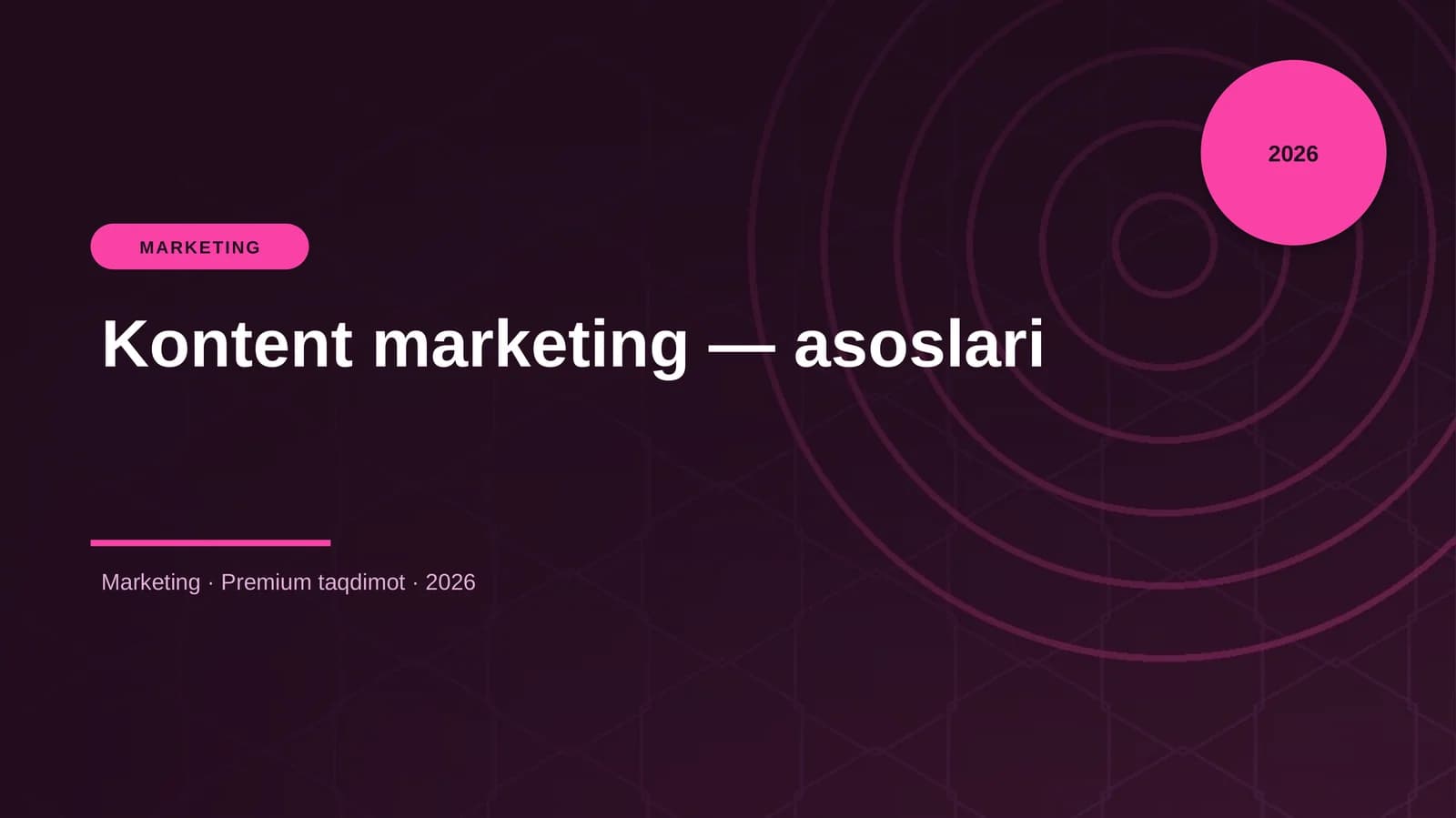 Kontent marketing — asoslari