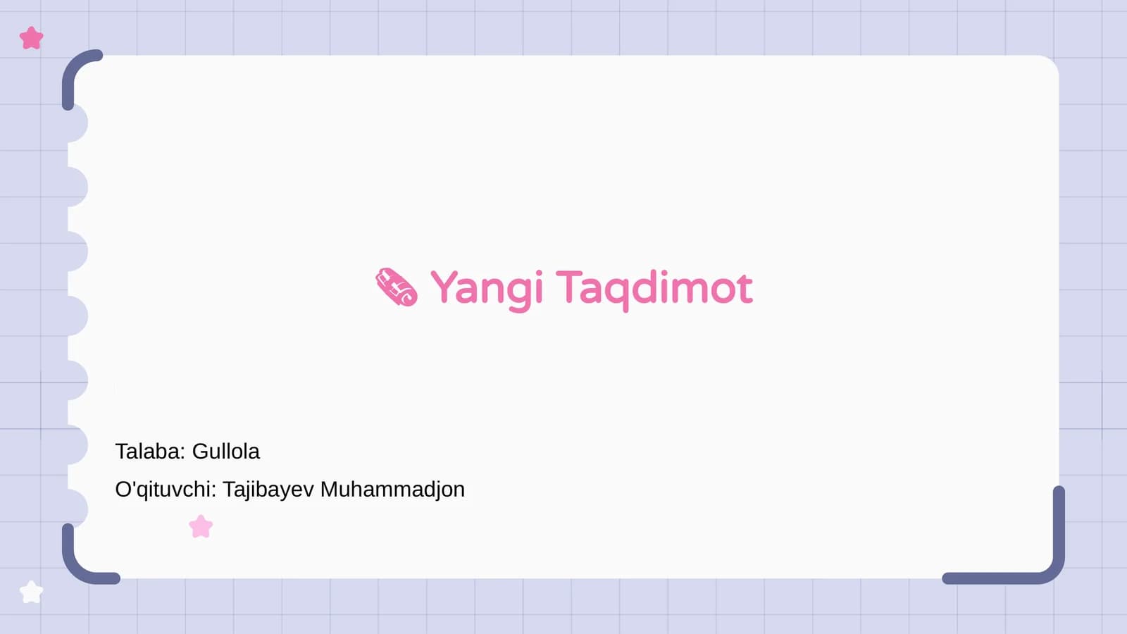 Yangi Taqdimot
