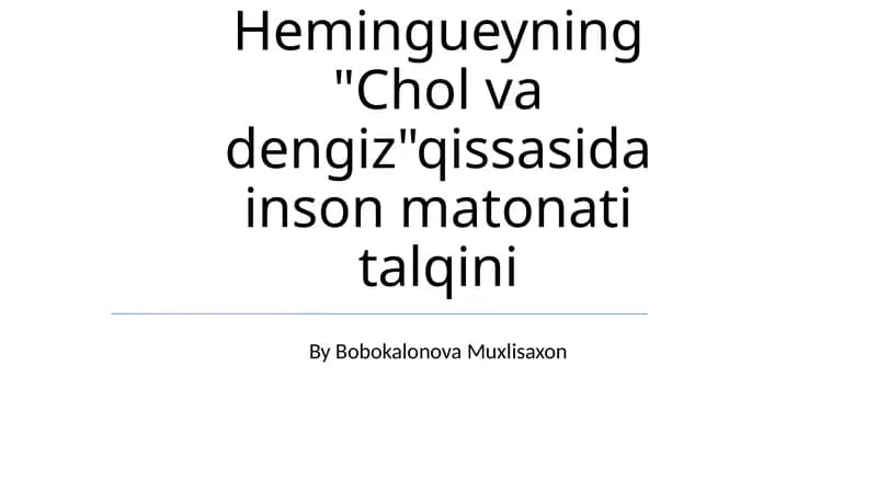 Chol va dengiz